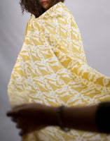 Yellow "Bird and Flowers" Shawl