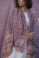 Purple "Bird in a Tree" Shawl