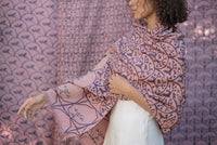 Purple "Bird in a Tree" Shawl