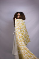 Yellow "Bird and Flowers" Shawl
